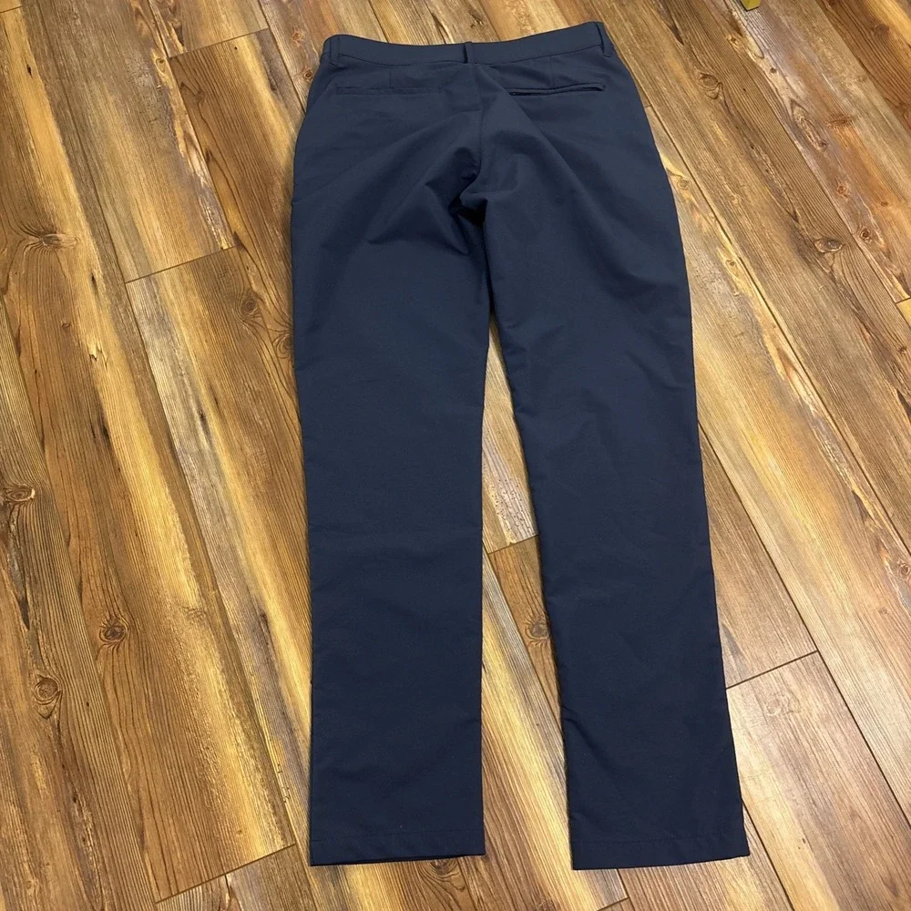 NWOT Banana Republic Men Blue Performance Stretch Slim Flat Front Pants 32x34